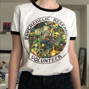 ‘Psychedelic Research Volunteer’ Ringer Shirt
